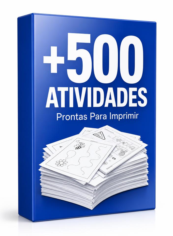 Capa do bônus 500+ Atividades Para Imprimir